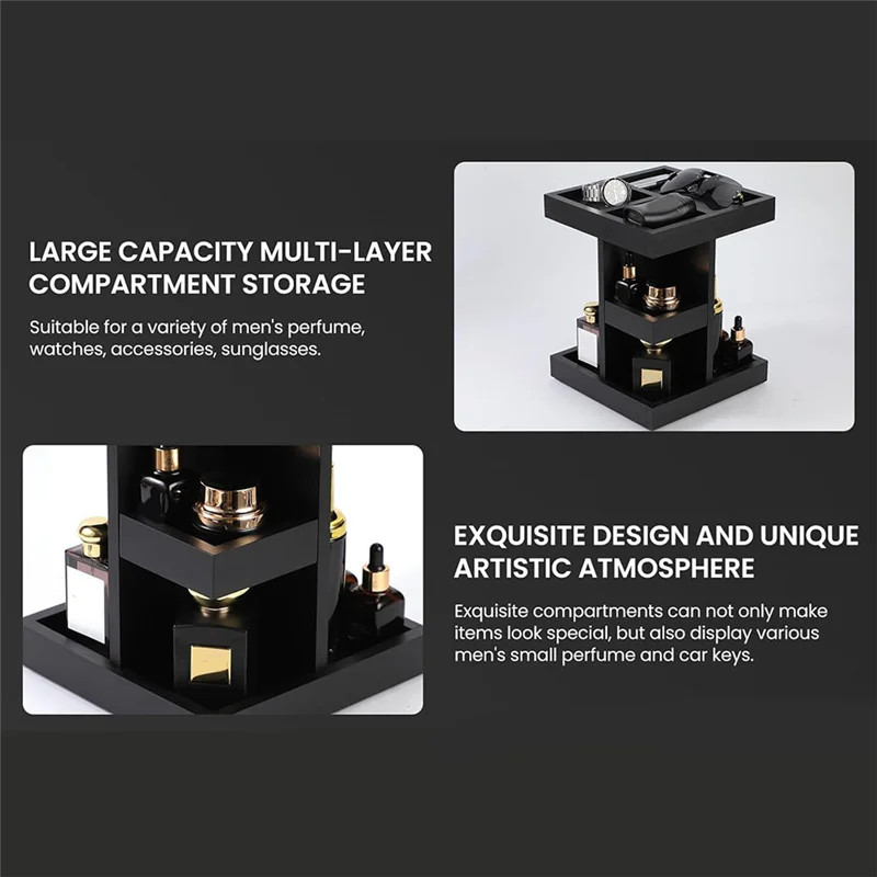 Men's Cologne Organizer 3 Tier Large Capacity